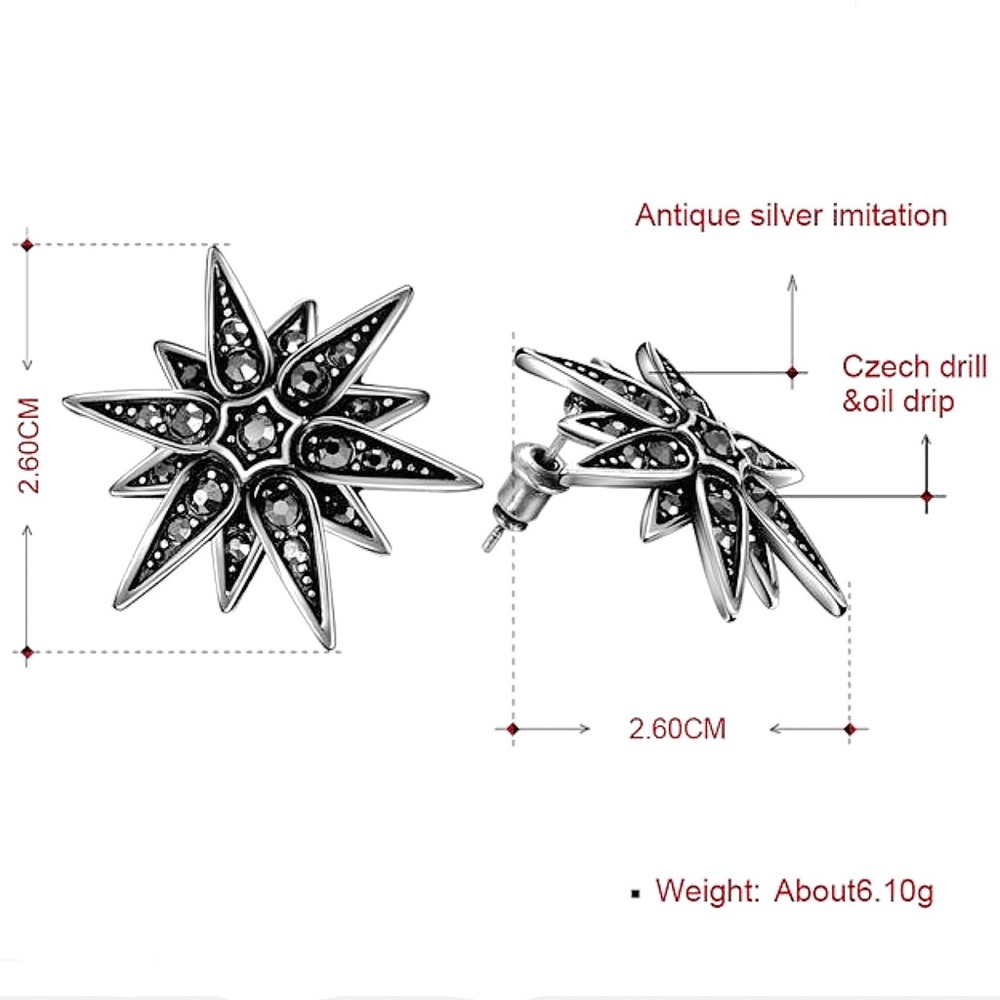Any 2/$20! Antiqued Silver Marcasite Stud Earrings - Picture 5 of 7